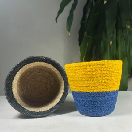 Jute Rope Round Mixed Color Cylinder